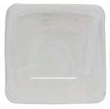 Art Glass White Small Square Plate 8 3/4"x8 3/4" Set of Two