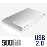 Seagate ST905003FGA2E1-RK FreeAgent Go 500 GB USB 2.0 Portable External Hard Drive (Silver)