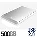 Seagate ST905003FGA2E1-RK FreeAgent Go 500 GB USB 2.0 Portable External Hard Drive (Silver)