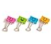 Deli Smiling Binder Clips ,1-inch Wide , Four Colors ,48 Clips Per Pack, No.8486