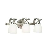 Forte Lighting Brushed Nickel Three Light Bath Fixture