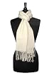 Biagio 100% Wool Pashmina Scarf CREAM Color Women's Shawl Wrap