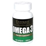 Ultimate Nutrition Fish Oil Supplement, Omega 3, 1000 mg, Softgels 100 softgels