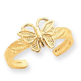 14K Butterfly Toe Ring by JewelryWeb