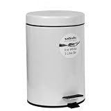 Sabichi Bathroom Pedal Bin, White, Pedal Bin