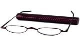 Able Vision Tube Readers Reading Glasses - MT-1 Ultra-Thin Red Diamonds