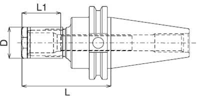 GS CAT40 DA 100 x 3.15" 20K RPM CNC DIN Coolant Thru. Flange Collet Chuck-.0002"