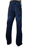 True Religion Brand Men's Straight Leg Flap Pocket Jeans - Jet Stream-38 X 34 True Religion Brand Men's Straight Leg Flap Pocket Jeans - Jet Stream-38 X 34
