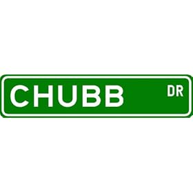 CHUBB Street Sign ~ Personalized Family Lastname Sign ~ Gameroom, Basement, Garage Sign **