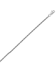 Sterling Silver 24 Inch Oxidized Curb Rope Chain - 1.0mm Wide