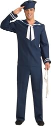Men's Blue Sailor Uniform Halloween Costume