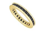 Black Diamond Eternity Band : 14K Yellow Gold  2.00 CT Diamonds