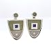 Ray Tracey Earth and Sky Sterling Silver Earrings with Jade and Lapis, #8546
