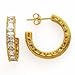 CZ EARRINGS PRINCESS CUT IN 14K YELLOW GOLD CZ/3.0CTW