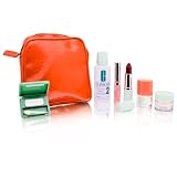 Clinique Travel Set (Orange with Embossed Squares) 7 Piece Set (Travel Sizes)