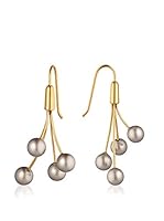 steel art Pendientes Auris 4 Pearls Dorado