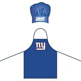 New York Giants Nfl Barbeque Apron And Chefs Hat
