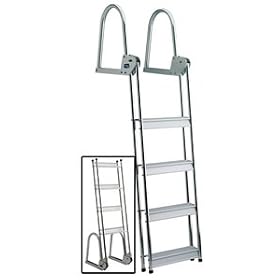Aluminum Dock Raft Ladder (4 Step Ladder, Flips Up Or Down) By Garelick Manufacturing Co. by