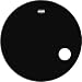 Attack 1-Ply No Overtone Ported Black Drumhead, 24