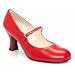 Schuh Yoda Bar Court - 4 Uk - Red - Leather