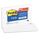 Post-it Super Sticky Card 3 x 5 White Ruled (PT3M131)