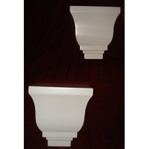 2 Pk White Wall Sconces Shelving by Design
