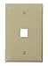 Leviton 41091-1IN QuickPort Midsize Wallplate, Single Gang, 1-Port, Ivory