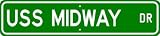 USS MIDWAY CV 41 Street Sign - Navy