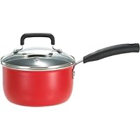 T-fal C1182464 Signature Nonstick Expert Interior Dishwasher Safe 3-Quart Sauce Pan with Glass Lid Cookware, Red