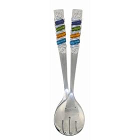 Salad servers - beaded
