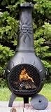 Chiminea Outdoor Fireplace - Blue Rooster ALCH029-CH - Sun Stack Chiminea Outdoor Fireplace - Charcoal