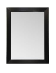 Wood Frame Modern Wall Mirror, Rectangle, Espresso/ Black Finish