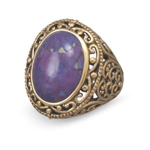 Bronze and Dyed Purple