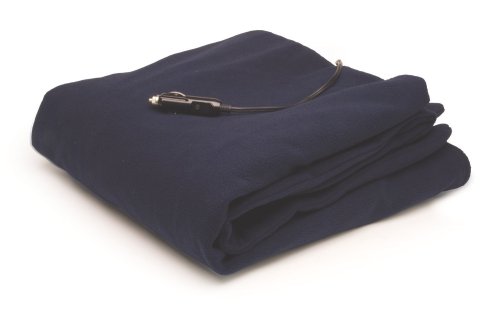 Roadpro 58 x 42.5 12-Volt Heated Premium Fleece Travel Blanket with Built-In Thermostat - Blue