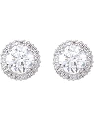14K White Gold Pair Diamond Earrings