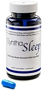 Synthasleep - Best All Natural Sleep Aids on Amazon - 100% Herbal & Non-habit Forming Sleeping Pill (Made with Valerian, Chamomile, Passionflower, Lemon Balm, Melatonin, Magnesium and More!) - Synergetic Nutrition Lifetime Guarantee