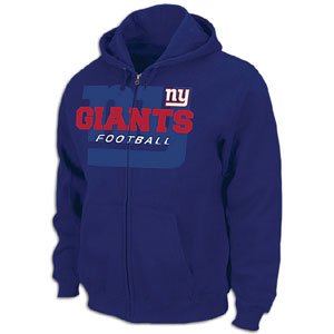 NFL Men's New York Giants Touchback IV Long Sleeve Fullzip Hooded Fleece (Blue/ Red/White, X-Large)