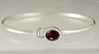 A Simple Sterling Silver Bangle Bracelet in a Comfortable Strap Style