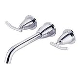 Danze D316254T Sonora Two Handle Wall Mount Lavatory Faucet Trim, Chrome, Valve Not Included by Danz