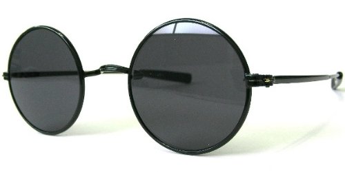 ◆丸メガネ◆サングラス　昭和レトロ復刻版　black/black