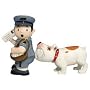 Dog Biting Mailman Kitchen Salt and Pepper Shakers