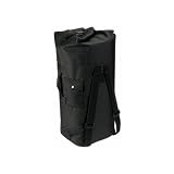 3484 Black Double Strap GI TYpe Duffle Bag