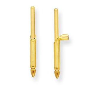 14K Gold Cuff Link Stud Back