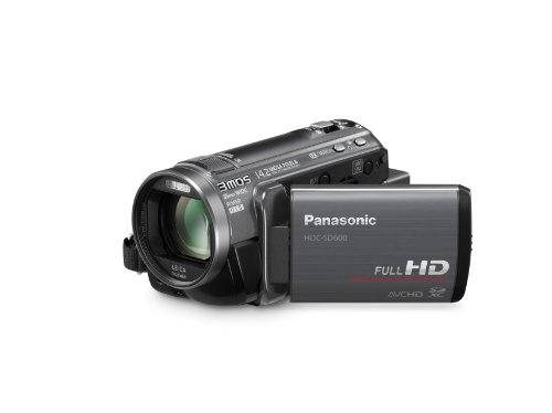 Panasonic HDC-SD600K 3MOS High-Def Camcorder with 35mm Wide-Angle Lens and 18x Intelligent Zoom  (Black)