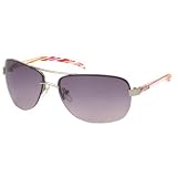 Aviator Style Lightweight Fashion Sunglasses with Candy Stripe Arms ( Choose from 5 Colors )