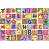Fun Time Numbers & Letters 51x78 Play Time Nylon Area Rug FT-2011-P 5178