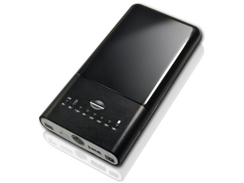 Universal 50Wh 14000mAh Dual Output External Battery Backup and Charger for iPhone 4S / 4 / 3GS, iPad, iPad 2, the New iPad (iPad 3); Laptop: HP, HP Pavilion, HP Compaq Presario, HP MINI / Asus eee pc / Acer Aspire / Toshiba Dynabook UX Series, Satellite Series, Gateway M ML T Series / Sony Vaio; Notebooks, Most Android Phones, Digital Cameras and Camcoders - Black [18 Months Warranty] [Improved Version than Astro Family, with 8 Optional Voltage for Laptop and USB 2A for Android Phones]