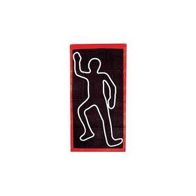 Dead Body White Chalk Outline Cotton Towel Joke