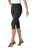 Woman Within Plus Size Petite Stretch Capri Knit Leggings