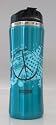 Aqua Peace Sign 14oz Reusable Travel Tumbler Mug with Stainless Steel Inside Liner